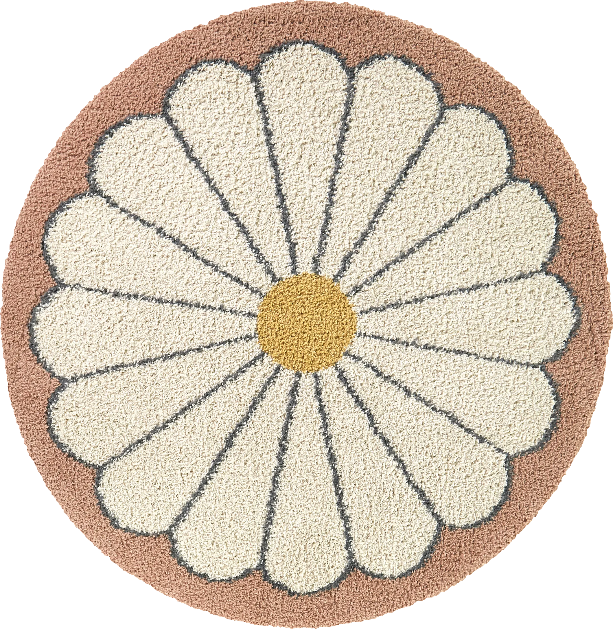 Kids Bluffoak Cream 5'3 Round Rug - Thumbnail - Image 1