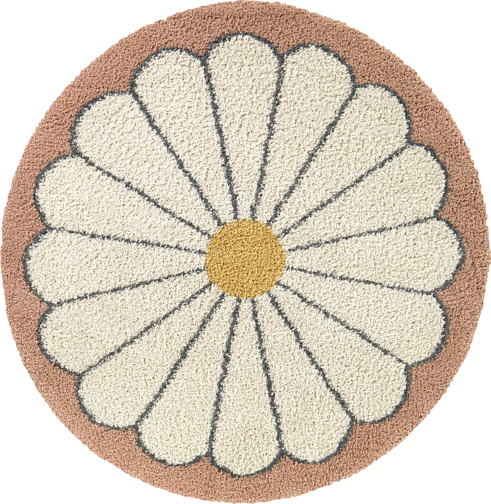 Kids Bluffoak Cream 5'3 Round Rug - Image 1