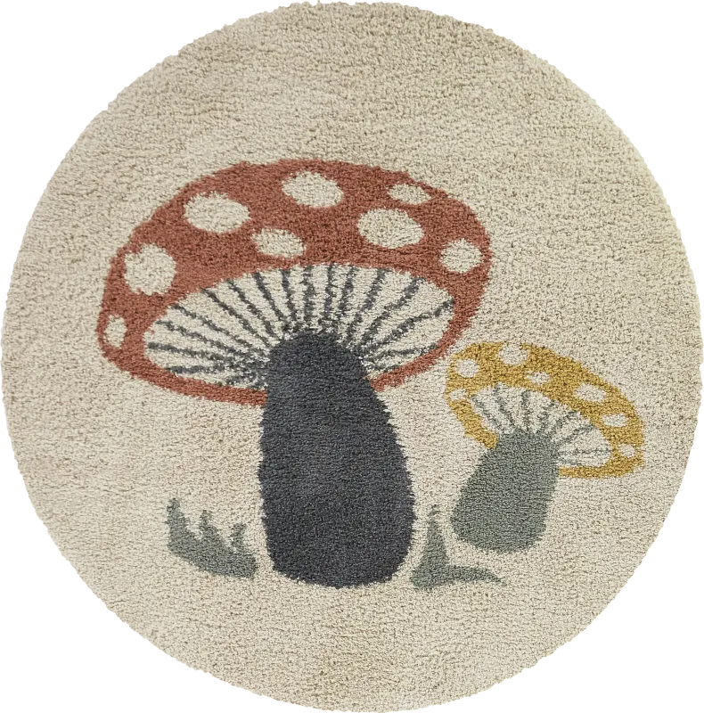 Kids Nellina Cream 5'3 Round Rug
