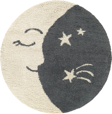 Kids Moongrove Cream 5'3 Round Rug