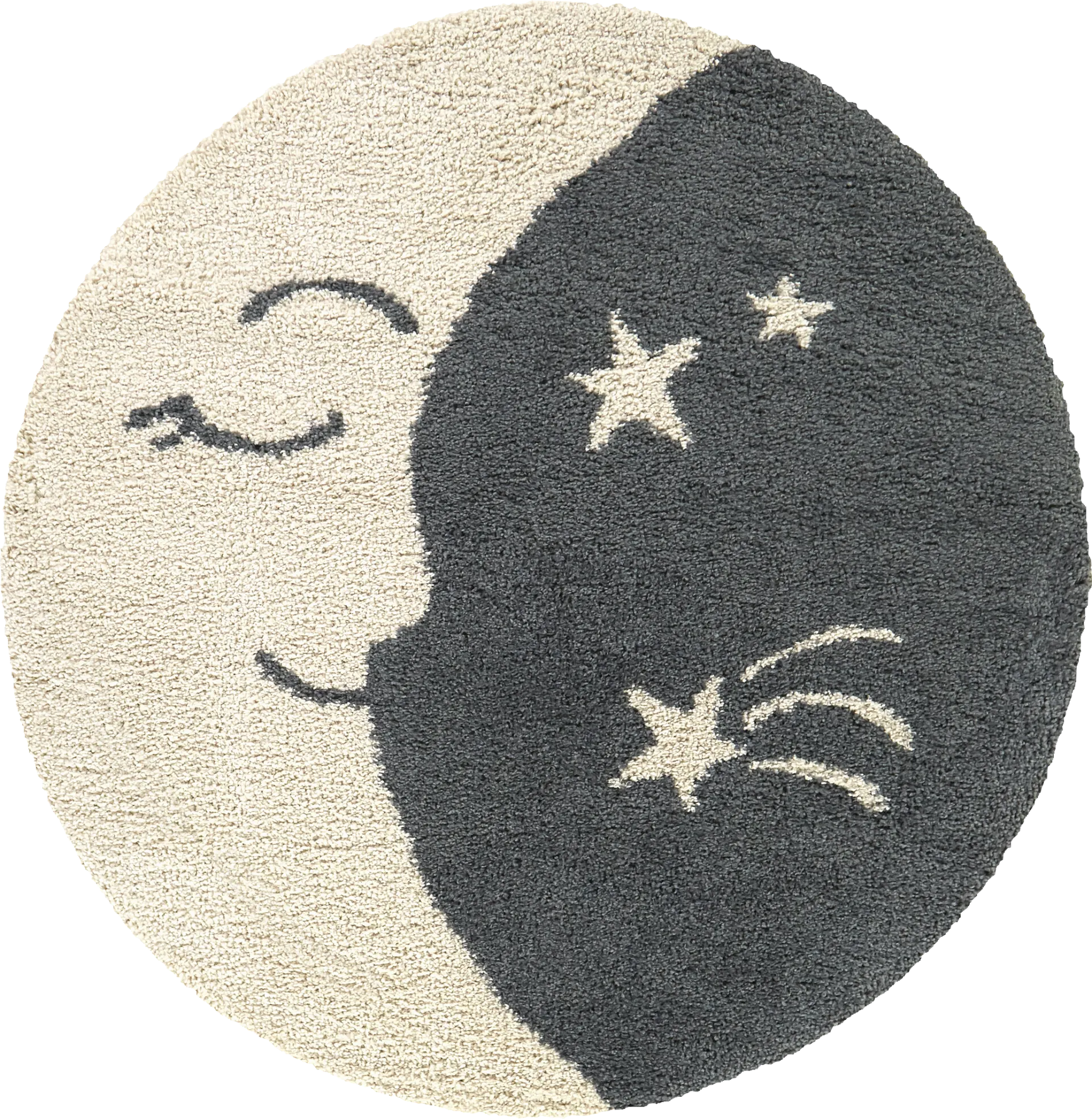 Kids Moongrove Cream 5'3 Round Rug - Image 1