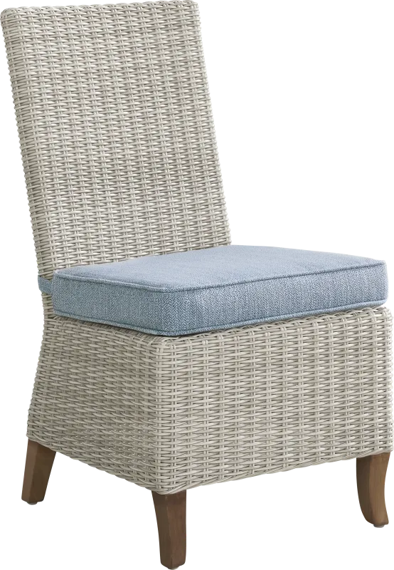 Patmos Gray Outdoor Side Chair with Steel Cushion