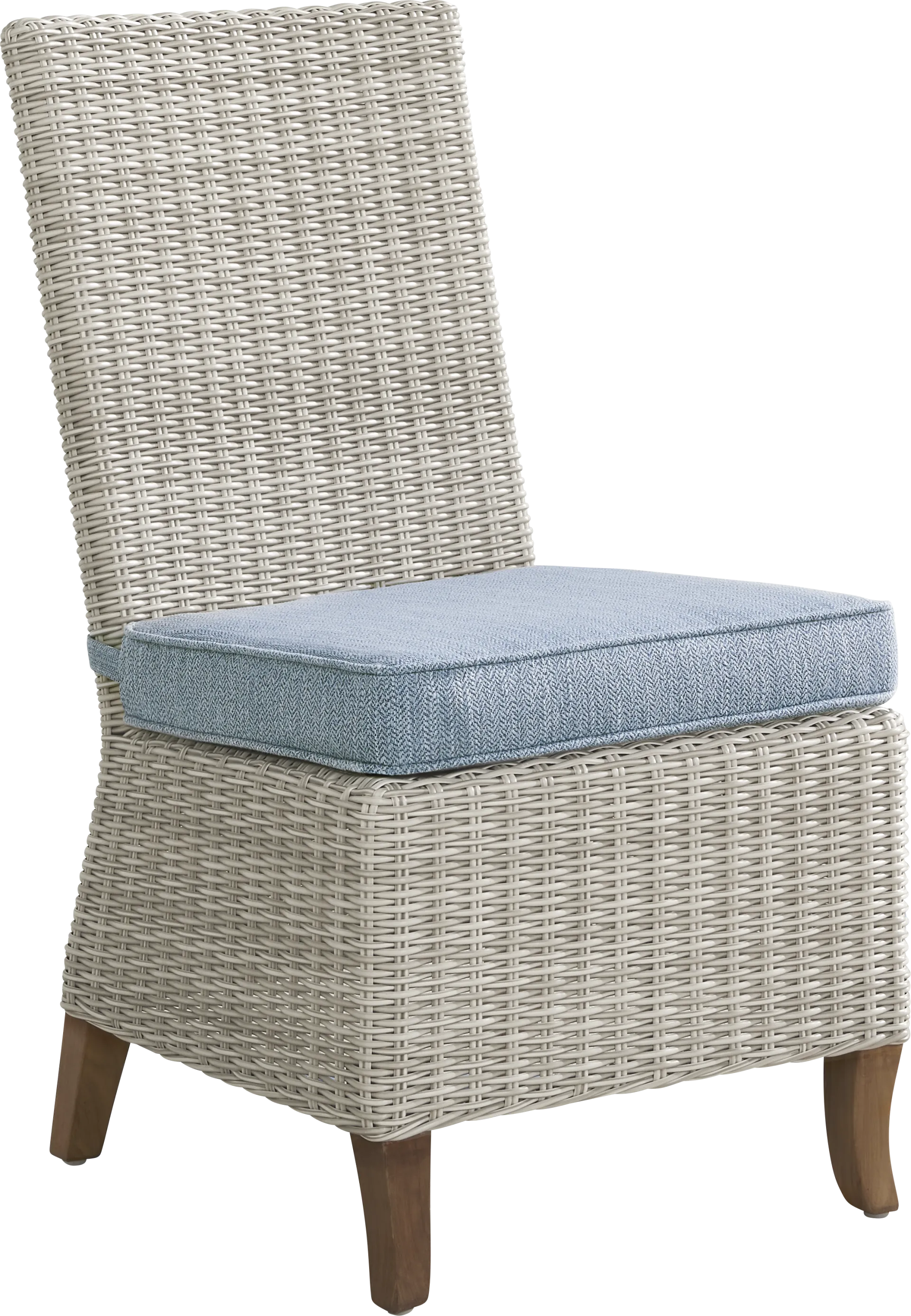 Patmos Gray Outdoor Side Chair with Steel Cushion - Image 2