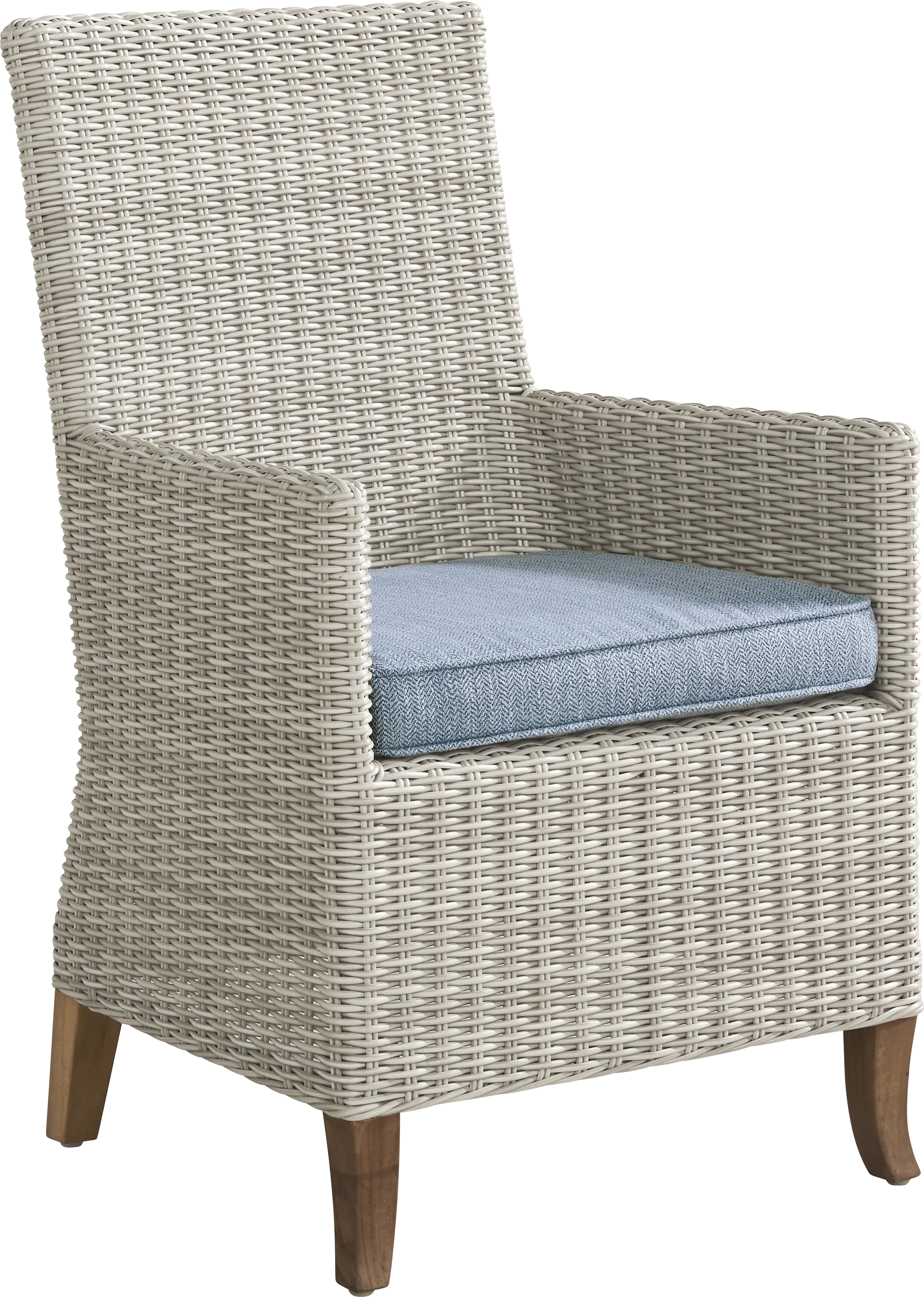 Patmos Gray Outdoor Arm Chair with Steel Cushions - Thumbnail - Image 1