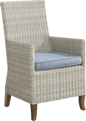 Patmos Gray Outdoor Arm Chair with Steel Cushions