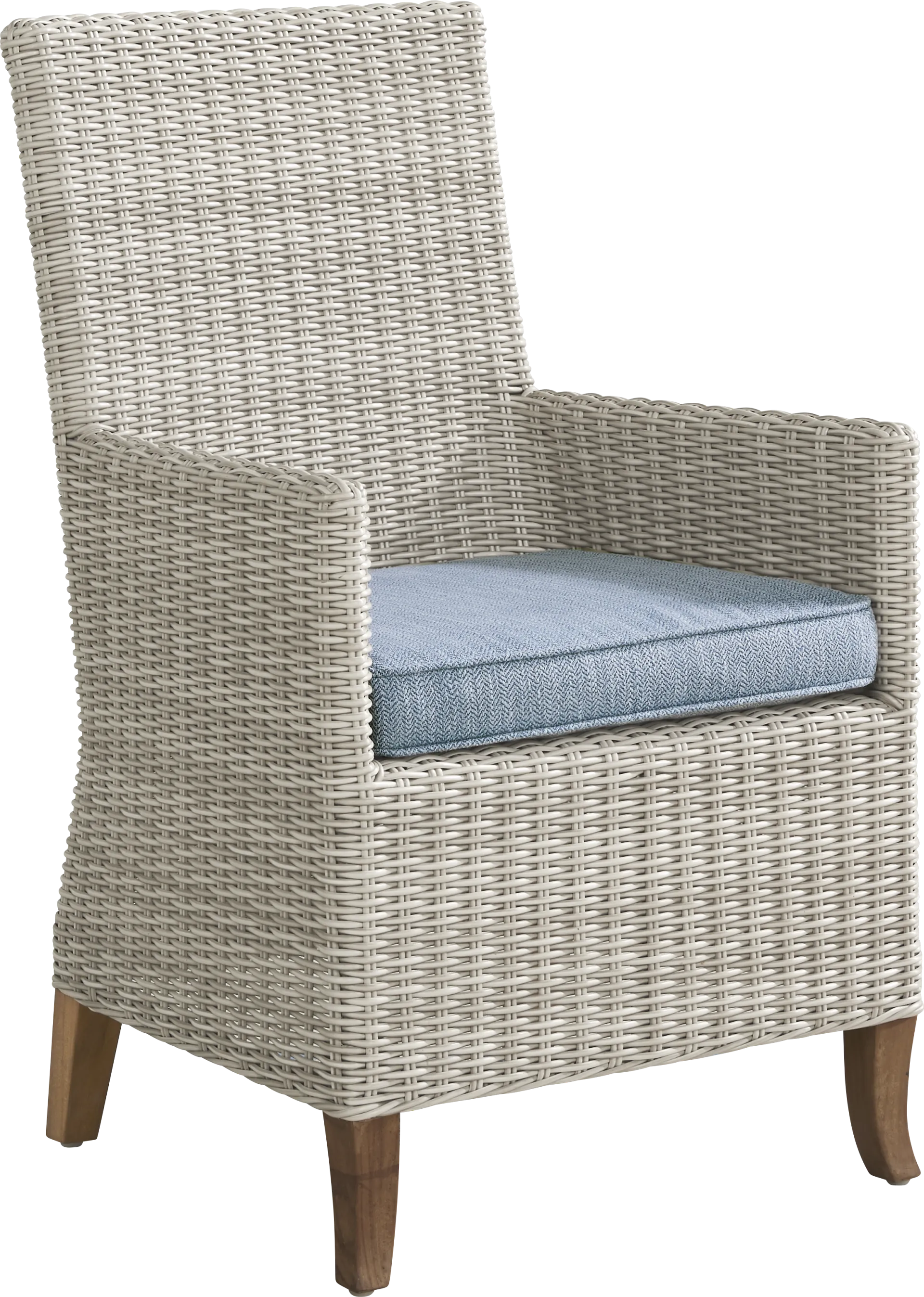 Patmos Gray Outdoor Arm Chair with Steel Cushions - Image 1