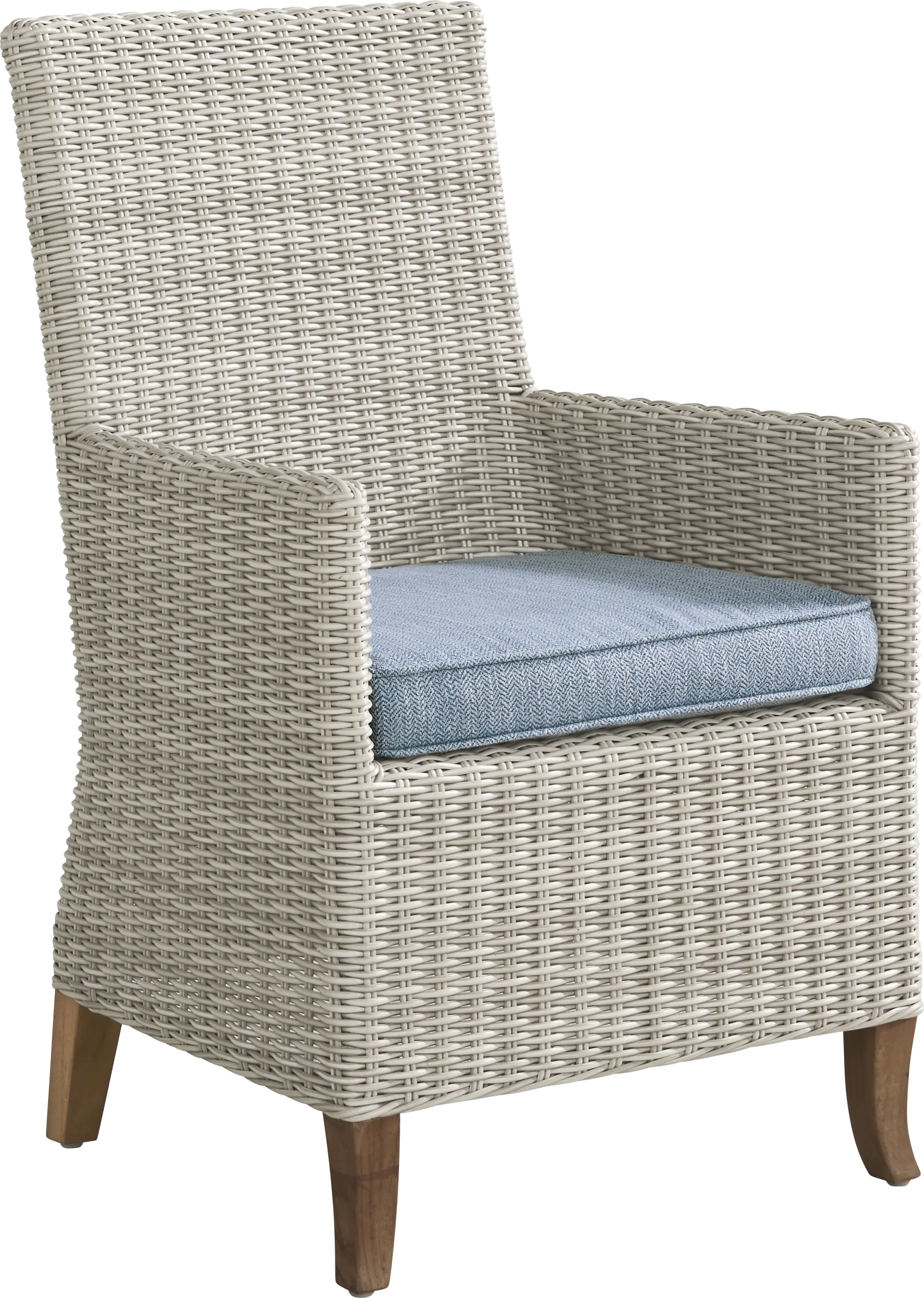 Patmos Gray Outdoor Arm Chair with Steel Cushions