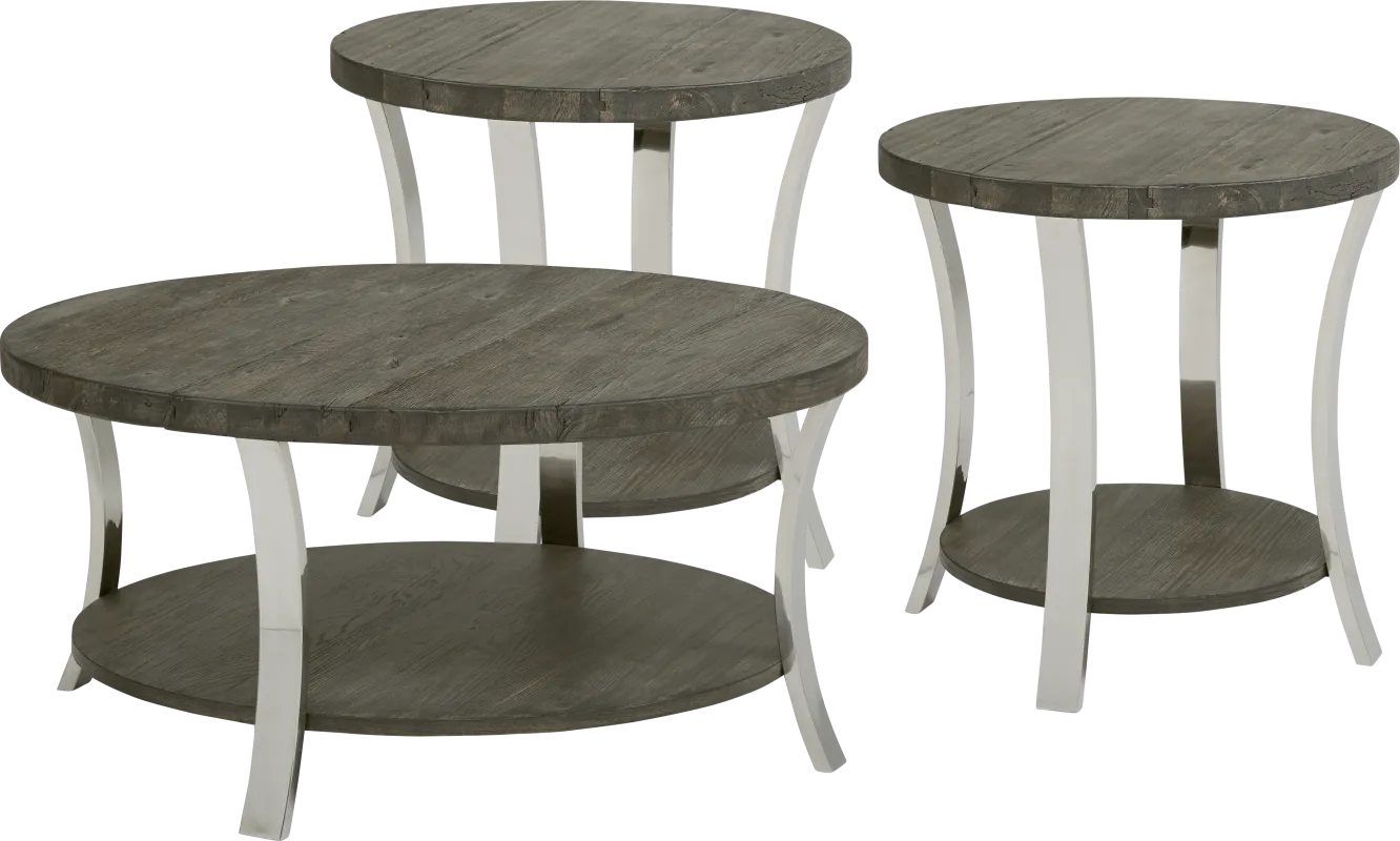 Arland Brown 3 Pc Table Set