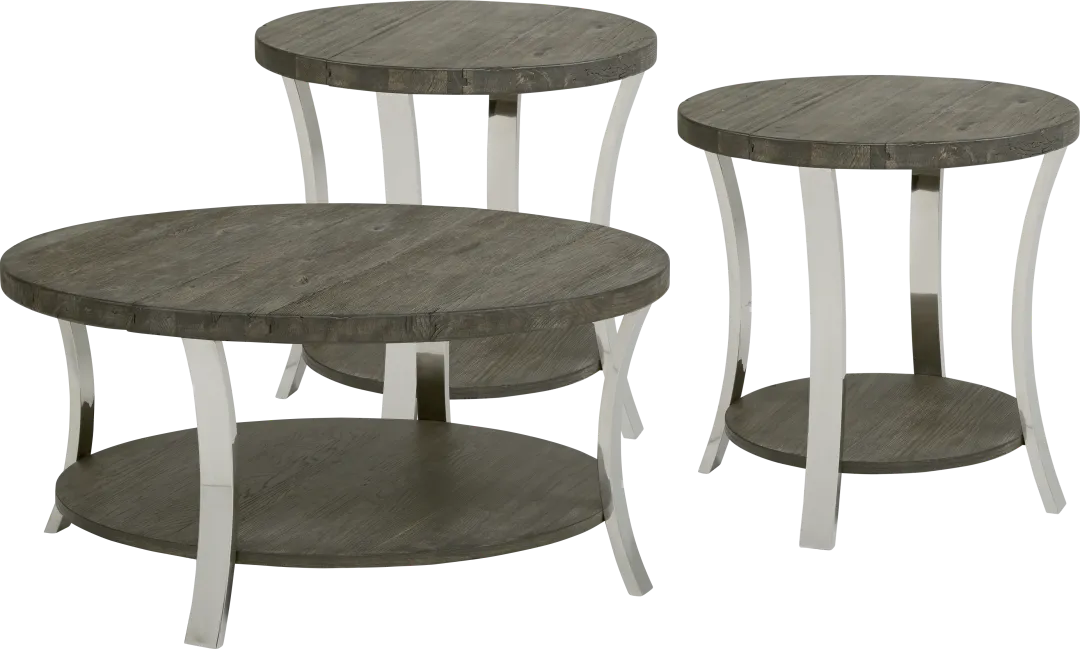 Arland Brown 3 Pc Table Set