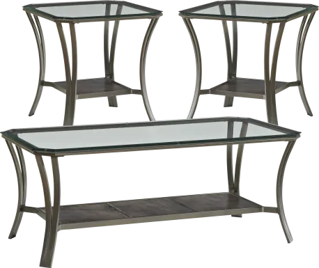 Allie Metal 3 Pc Table Set
