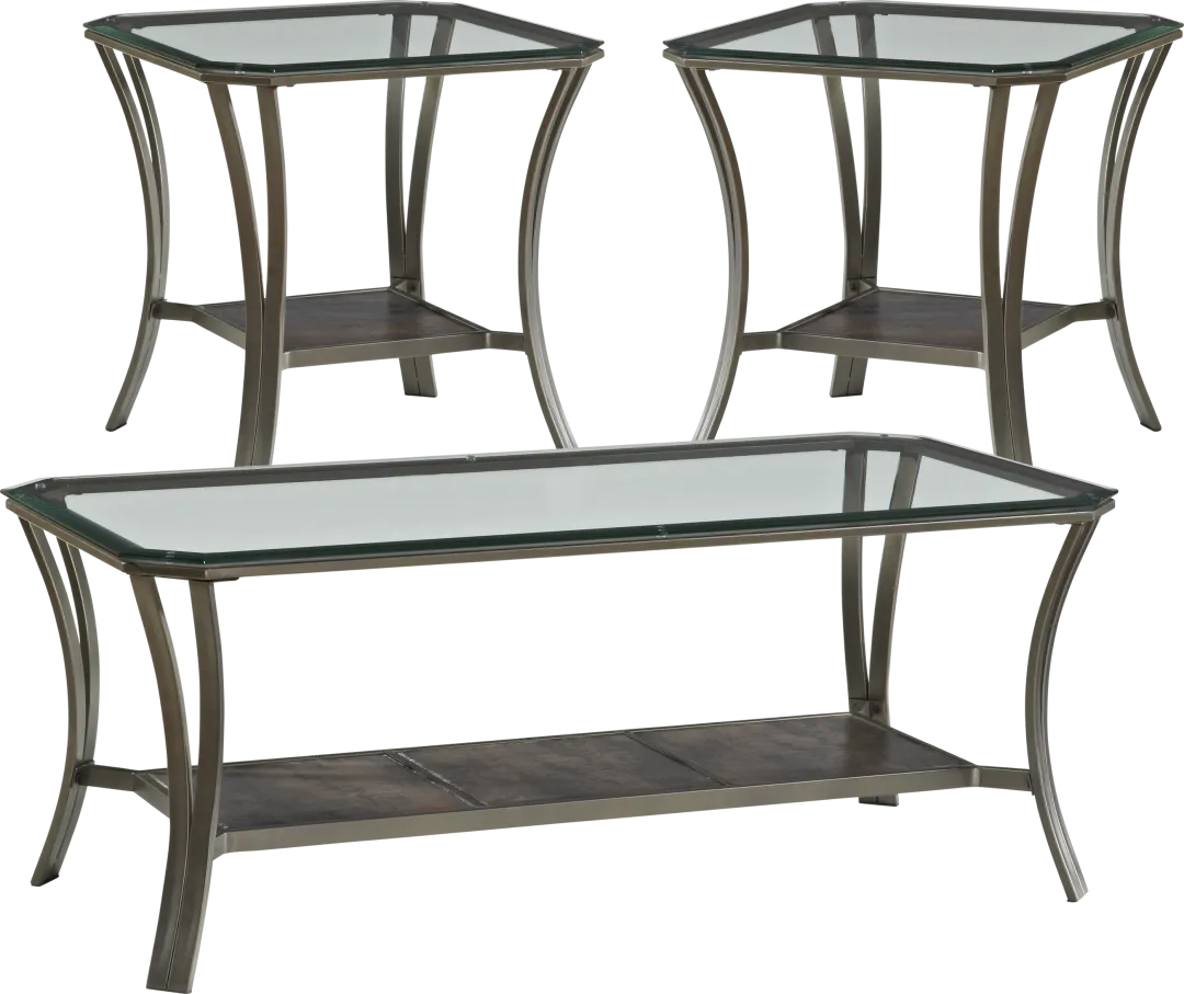 Allie Metal 3 Pc Table Set