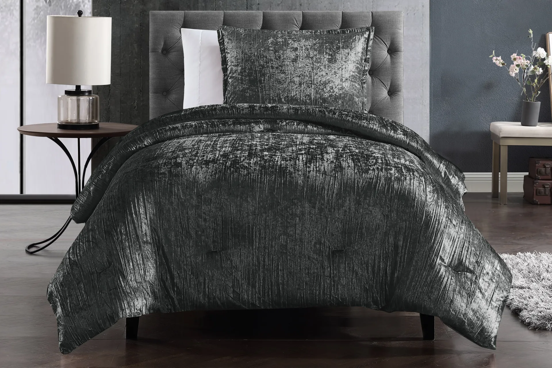 Kids Recine Charcoal Twin Comforter Set - Image 1