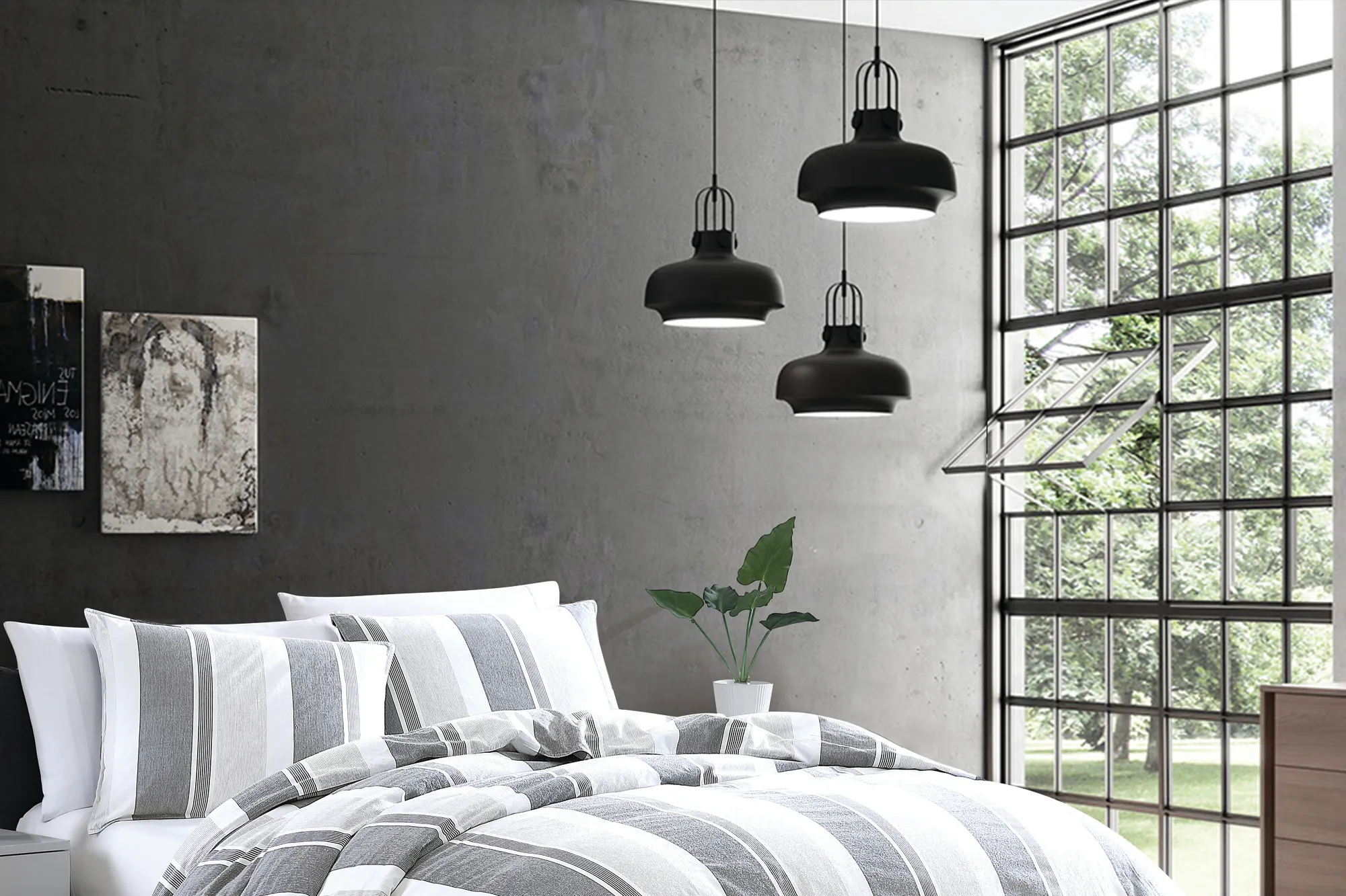 Weatherbee Gray Blue 3 Pc King Comforter Set - Thumbnail - Image 2