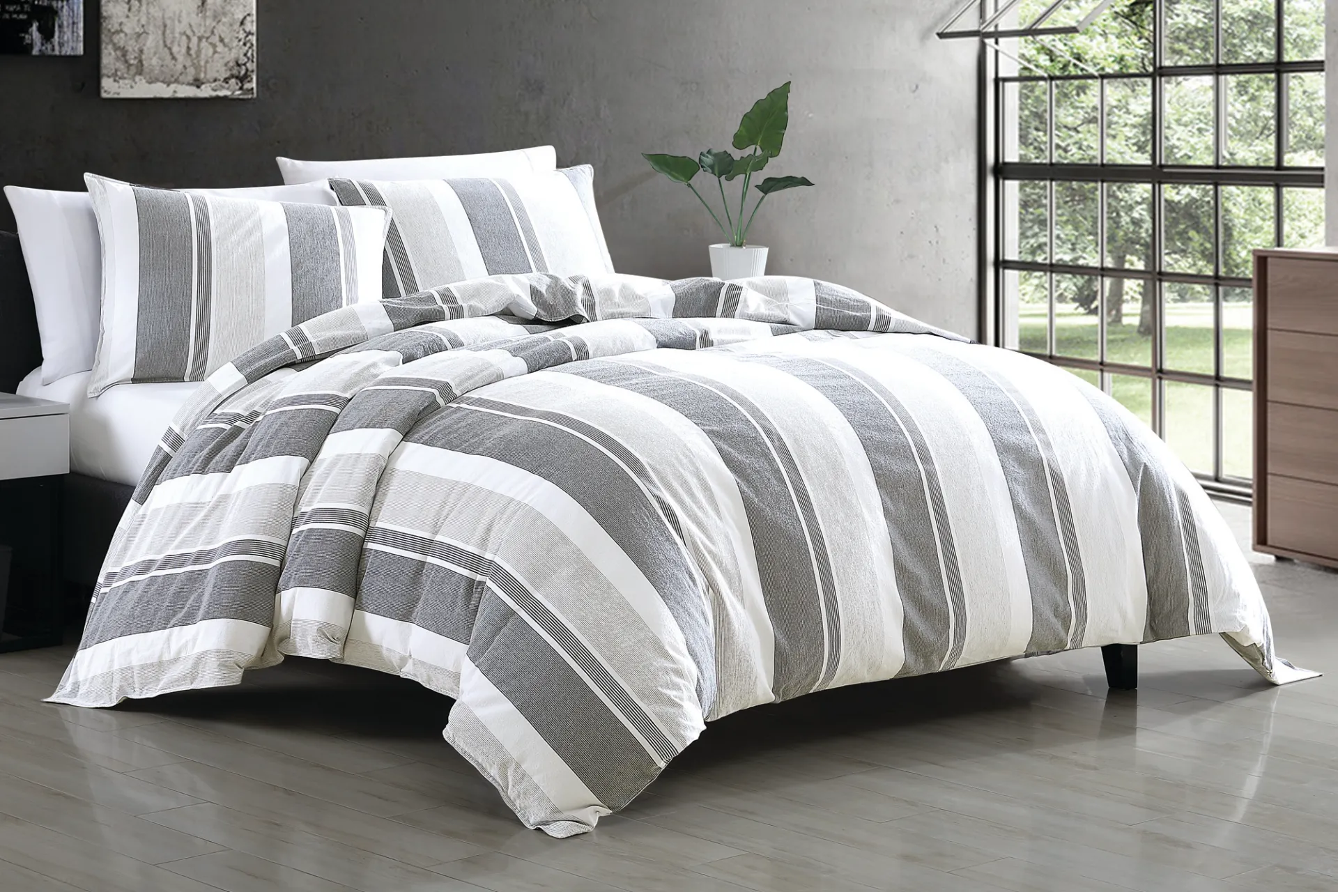 Kids Weatherbee Gray Blue Twin Comforter Set - Image 1