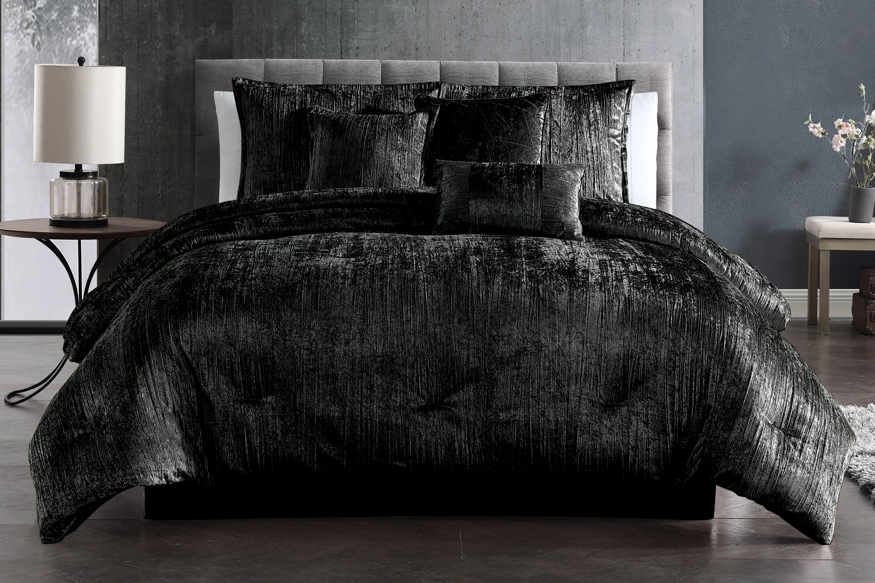 Recine Black 7 Pc King Comforter Set - Thumbnail - Image 2