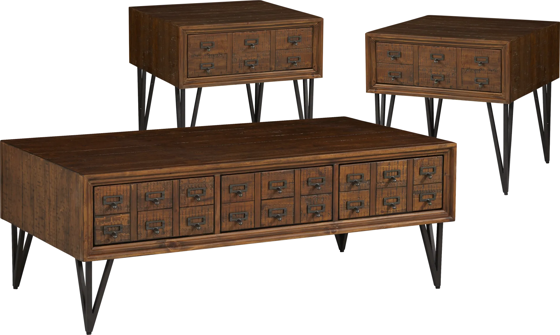 Bennett Creek Brown 3 Pc Table Set - Image 1