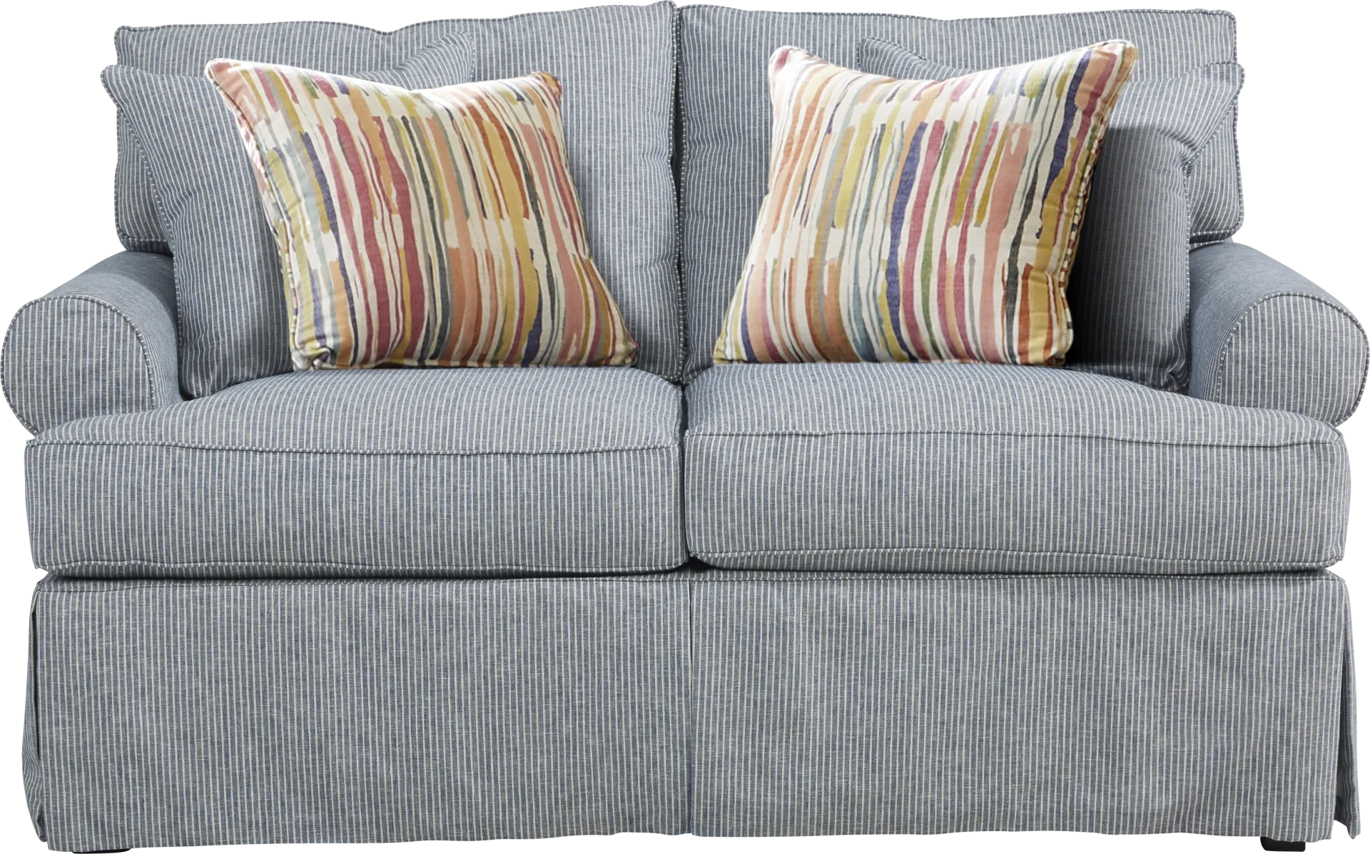 Cindy Crawford Home Beachside Walk Blue Denim 5 Pc Living Room - Image 6