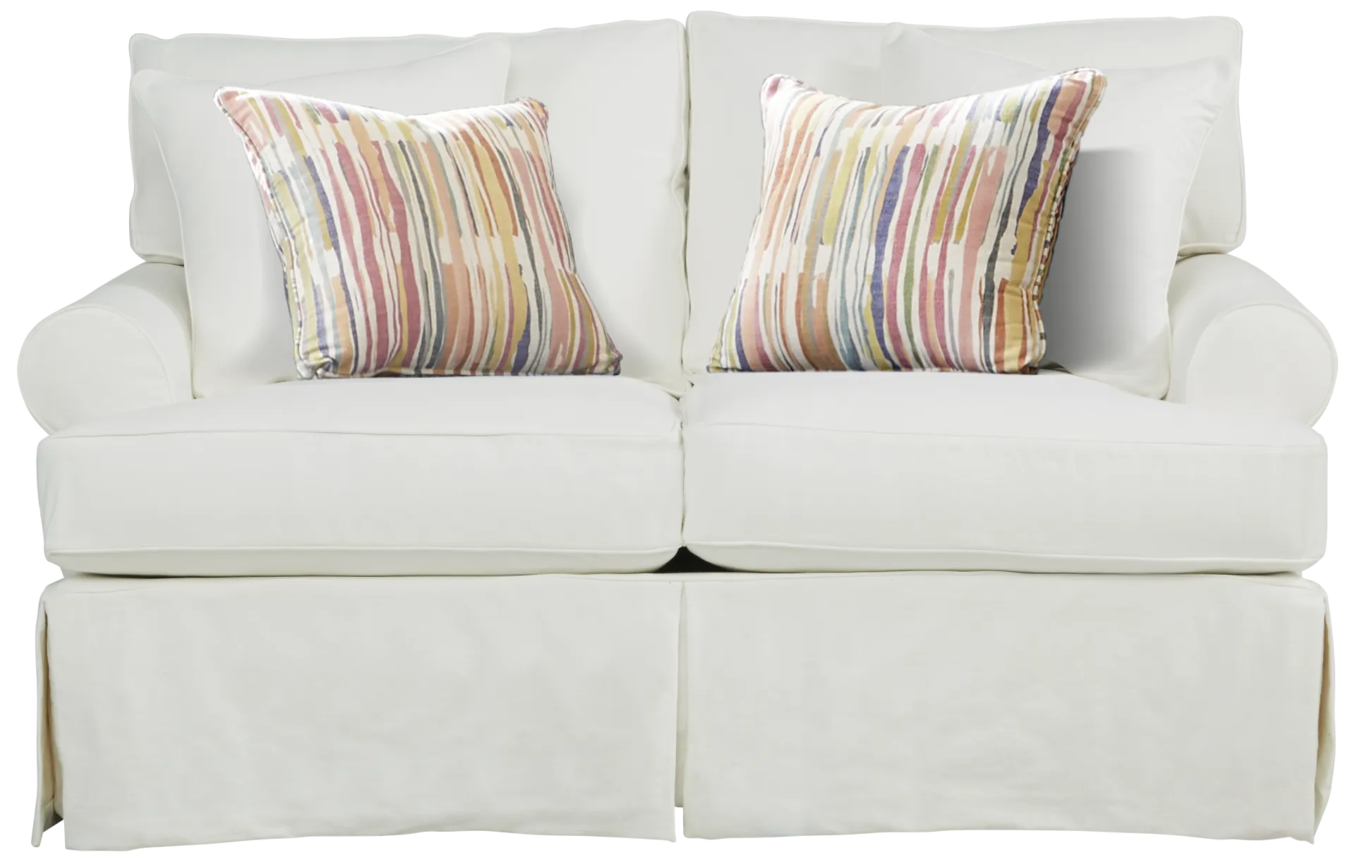 white loveseat