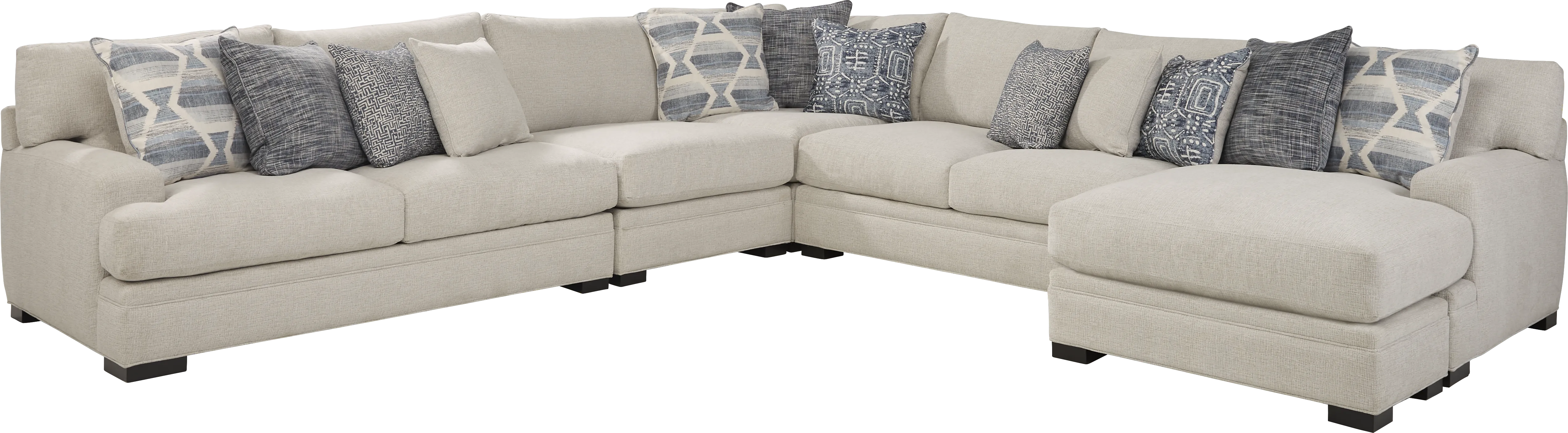 Bedford Park Ivory 4 Pc Sectional with Chaise - Thumbnail - Image 1