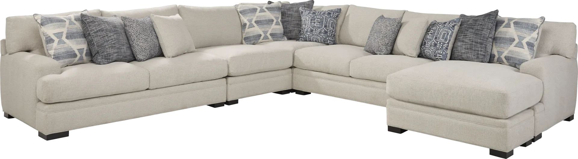 Bedford Park Ivory 4 Pc Sectional with Chaise - Image 1