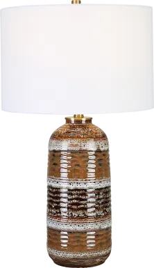Caleb Reef Brown Lamp