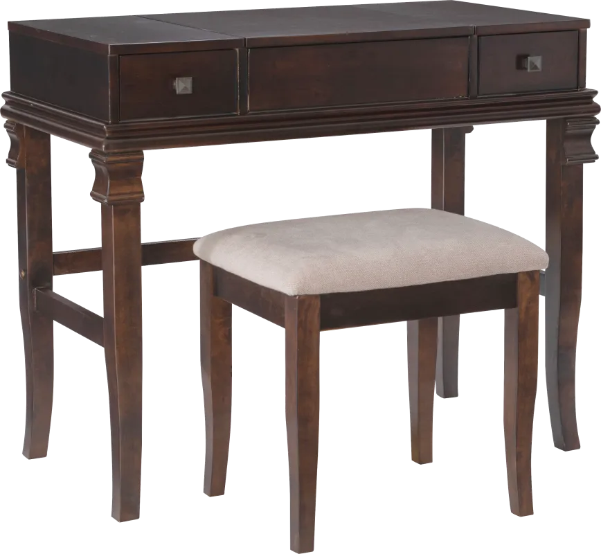 Alline Brown Vanity Set