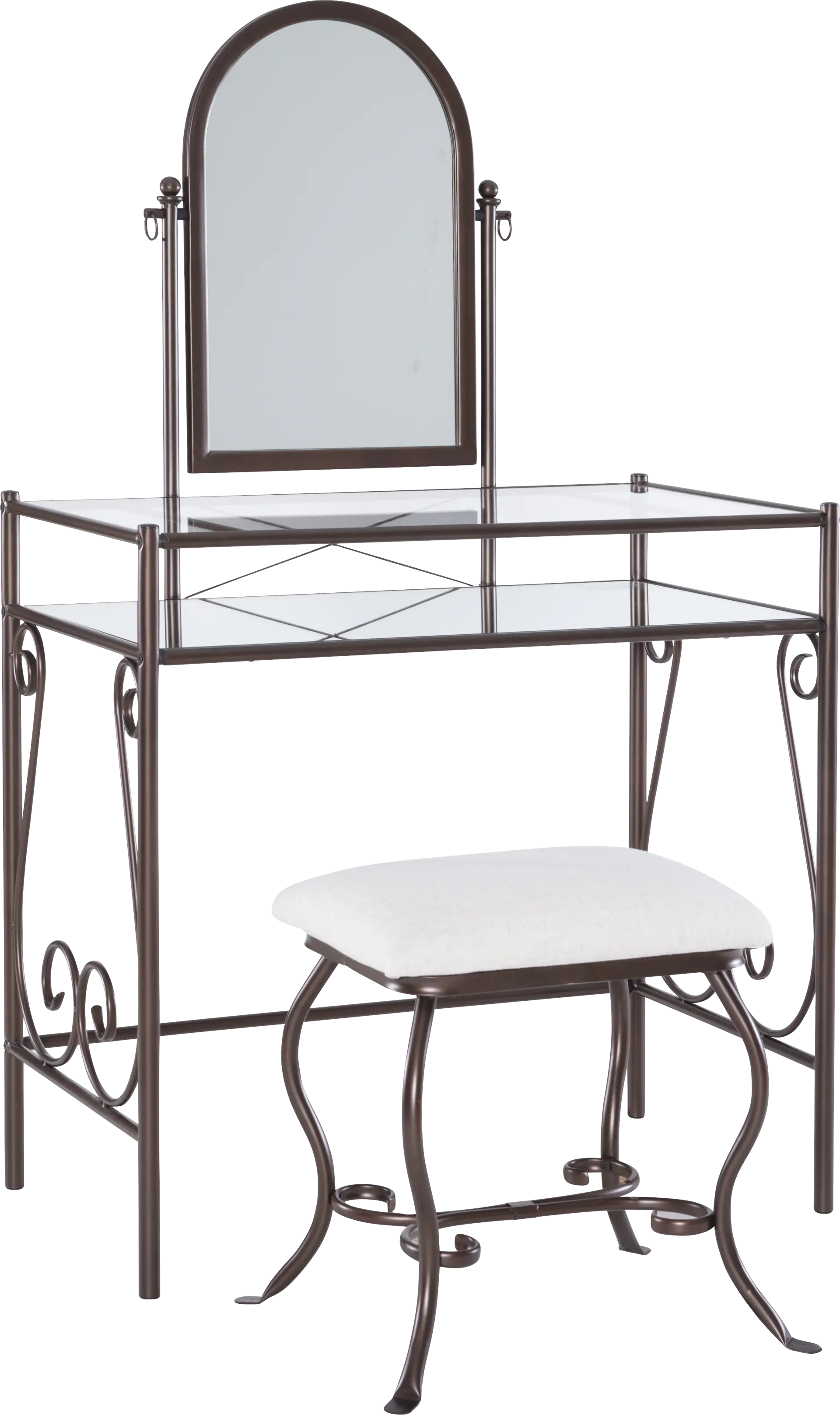 Braayfeild Bronze Metal Vanity Set