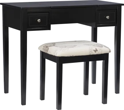 Larkbunting Black Vanity Set