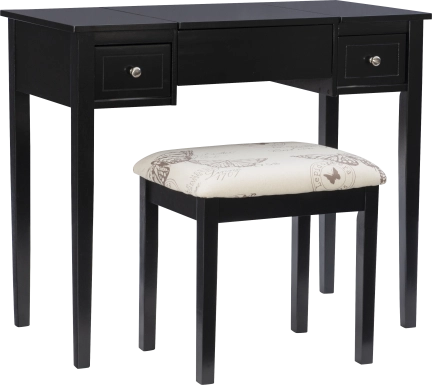 Larkbunting Black Vanity Set