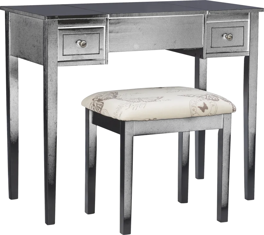Larkbunting Black Vanity Set