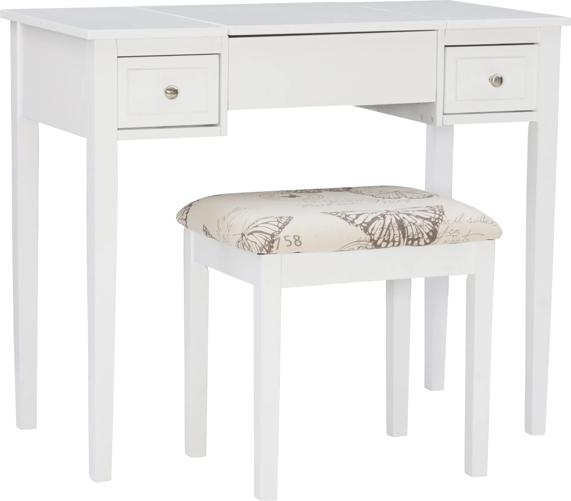 Larkbunting White Vanity Set - Image 1