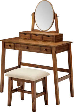 Varnum Brown Vanity Set
