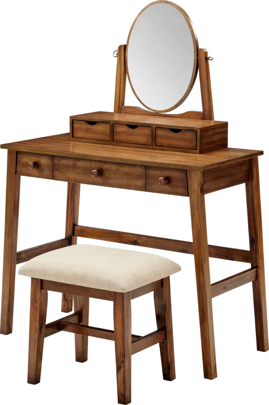 Varnum Brown Vanity Set