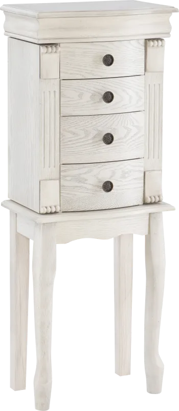 Hiatt Off White Jewelry Armoire