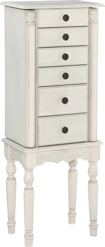 Everinaa White Jewelry Armoire