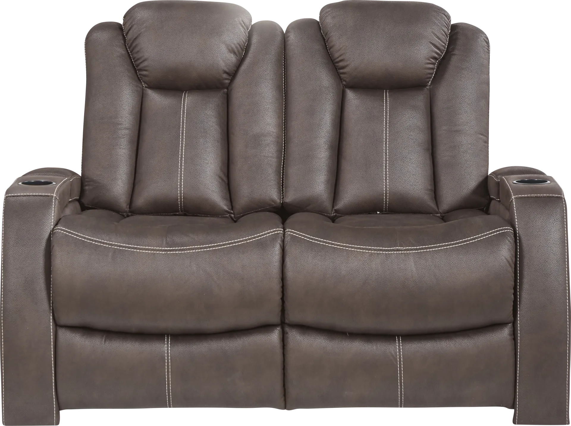 Crestline Chocolate Loveseat - Image 1