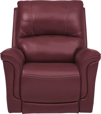 Castmore Red Triple Power Leather Recliner