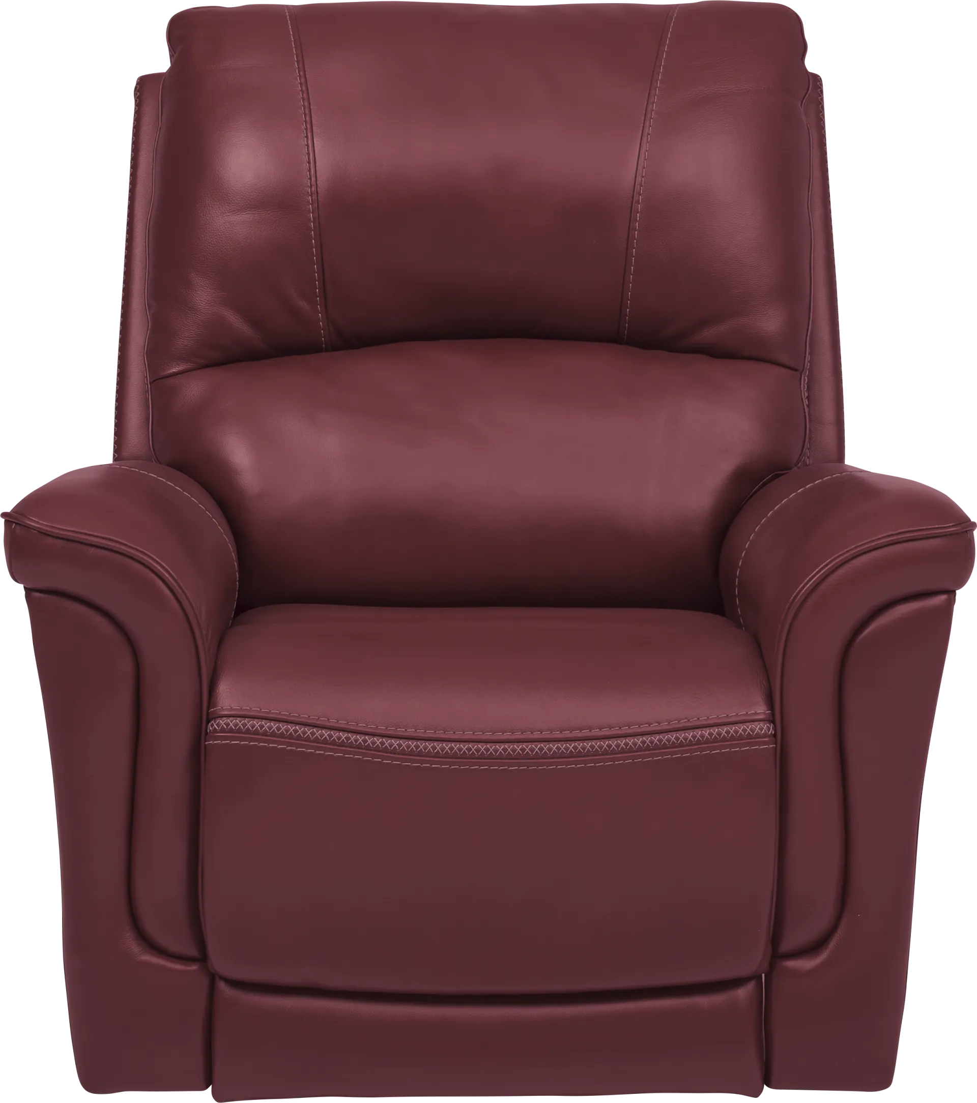 Castmore Red Triple Power Leather Recliner - Image 1