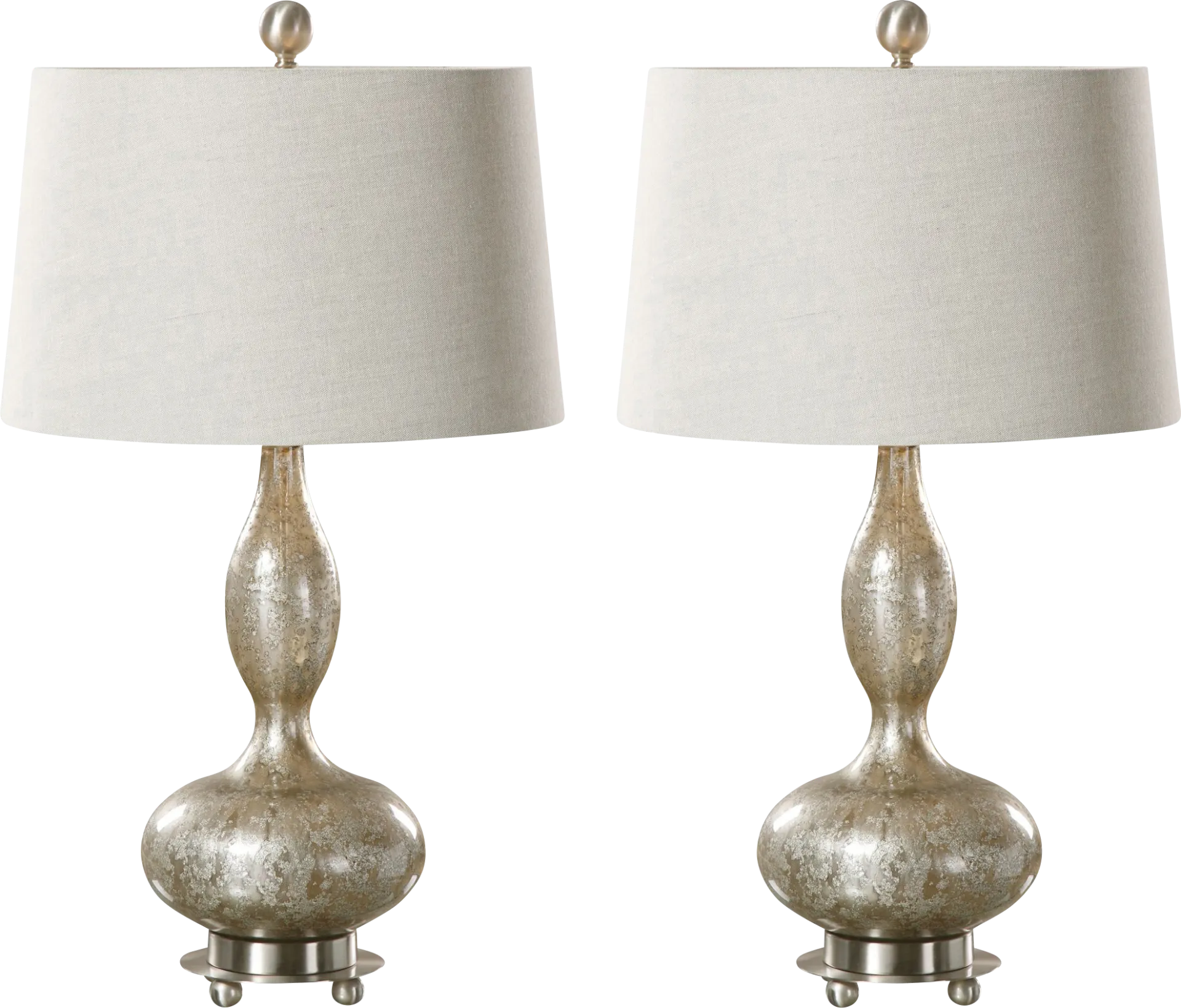Kara Hollow Nickel Table Lamps, Set of 2 - Image 1