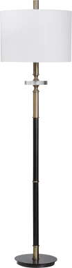 Thalia Loop Black Floor Lamp