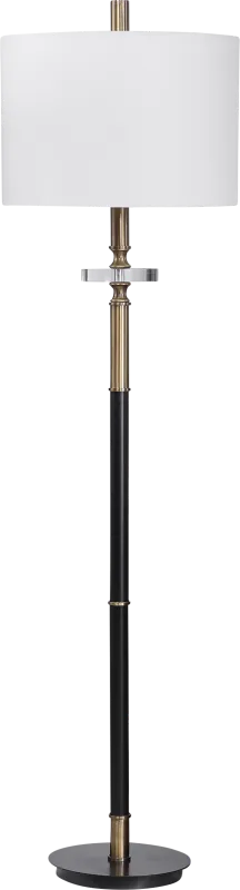 Thalia Loop Black Floor Lamp