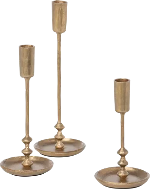 Clattam Gold Candle Holder, Set of 3