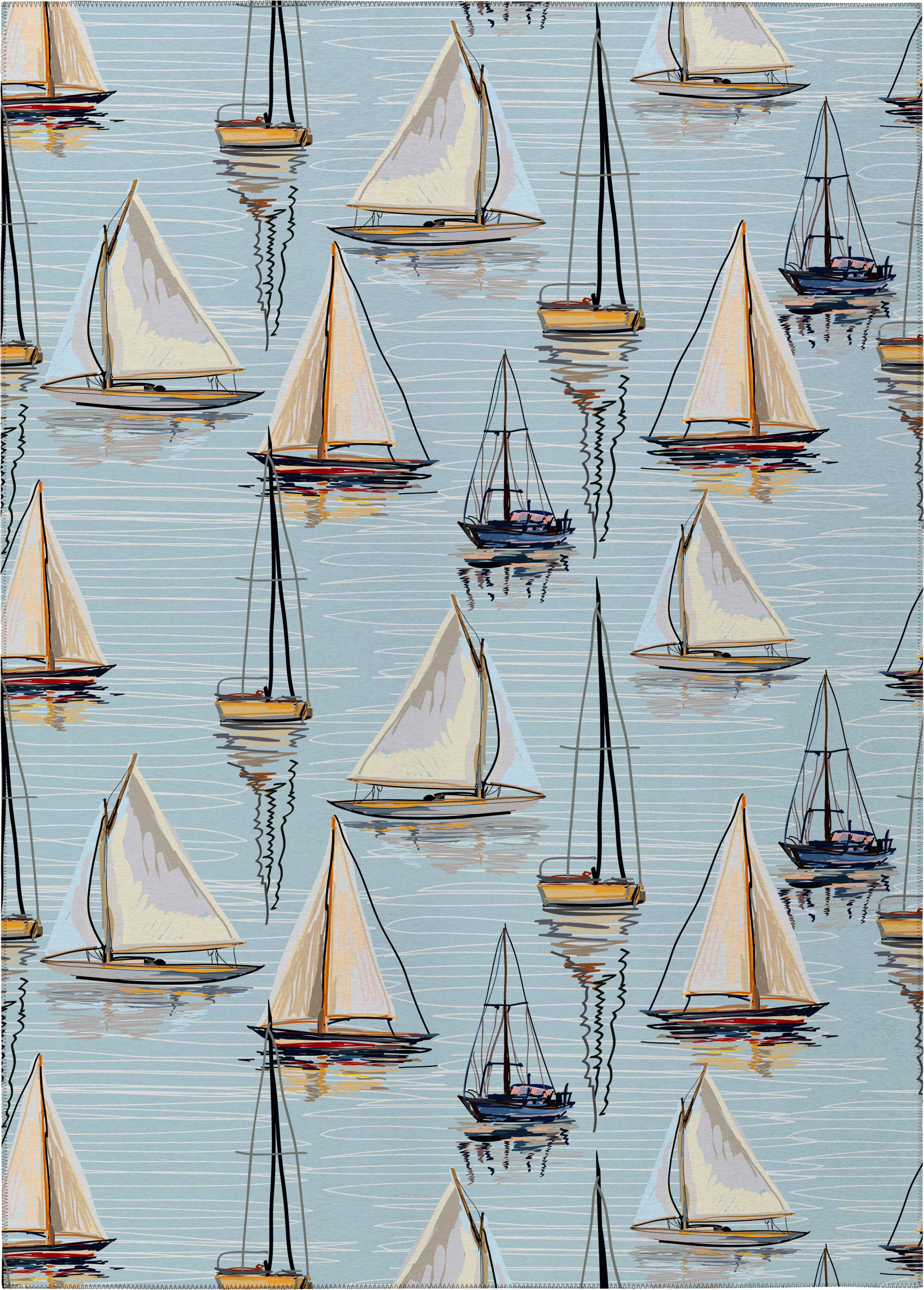 Pipitone Blue 3' x 5' Rug - Thumbnail - Image 1