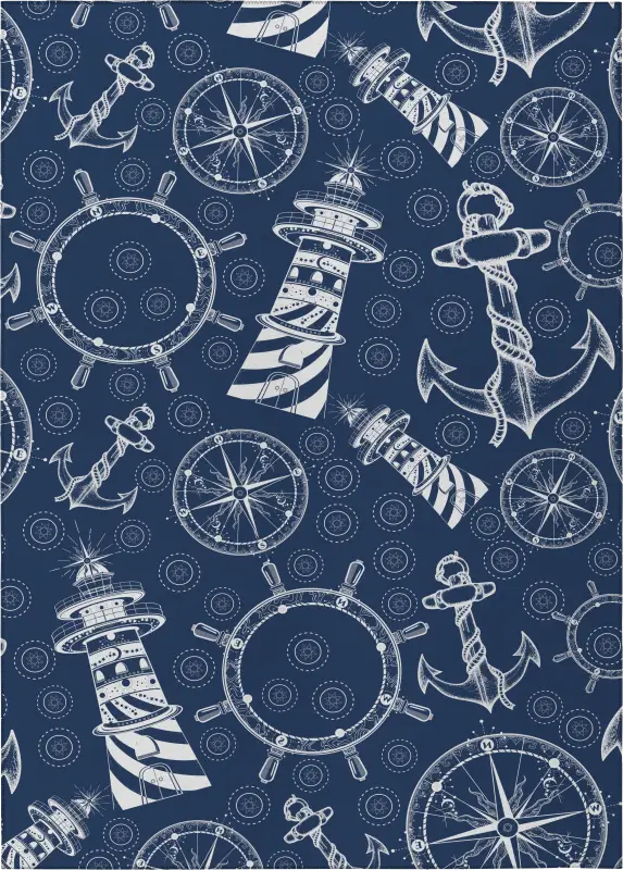 Sotterley Navy Blue 8' x 10' Rug