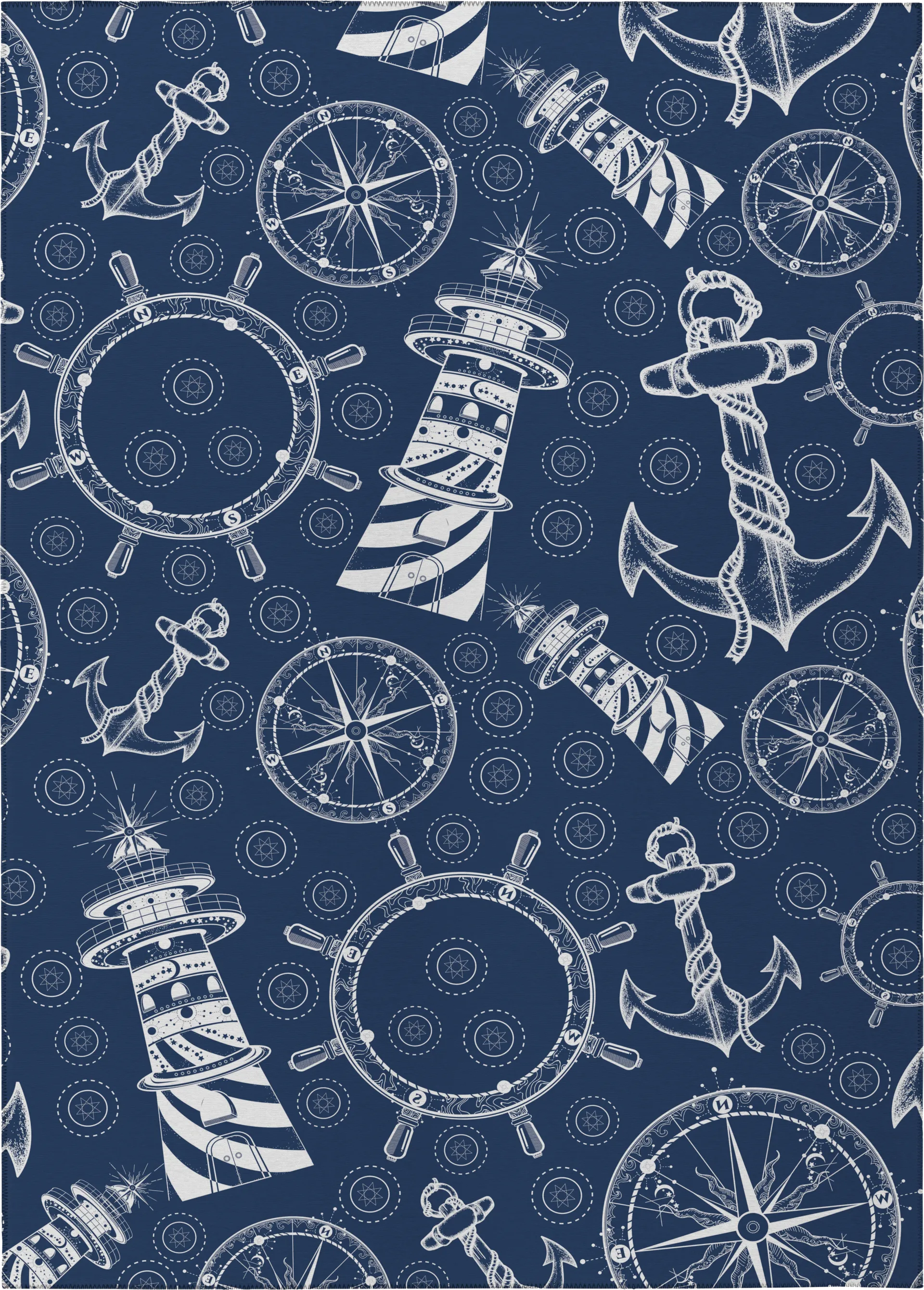 Sotterley Navy Blue 5' x 8' Rug - Image 1