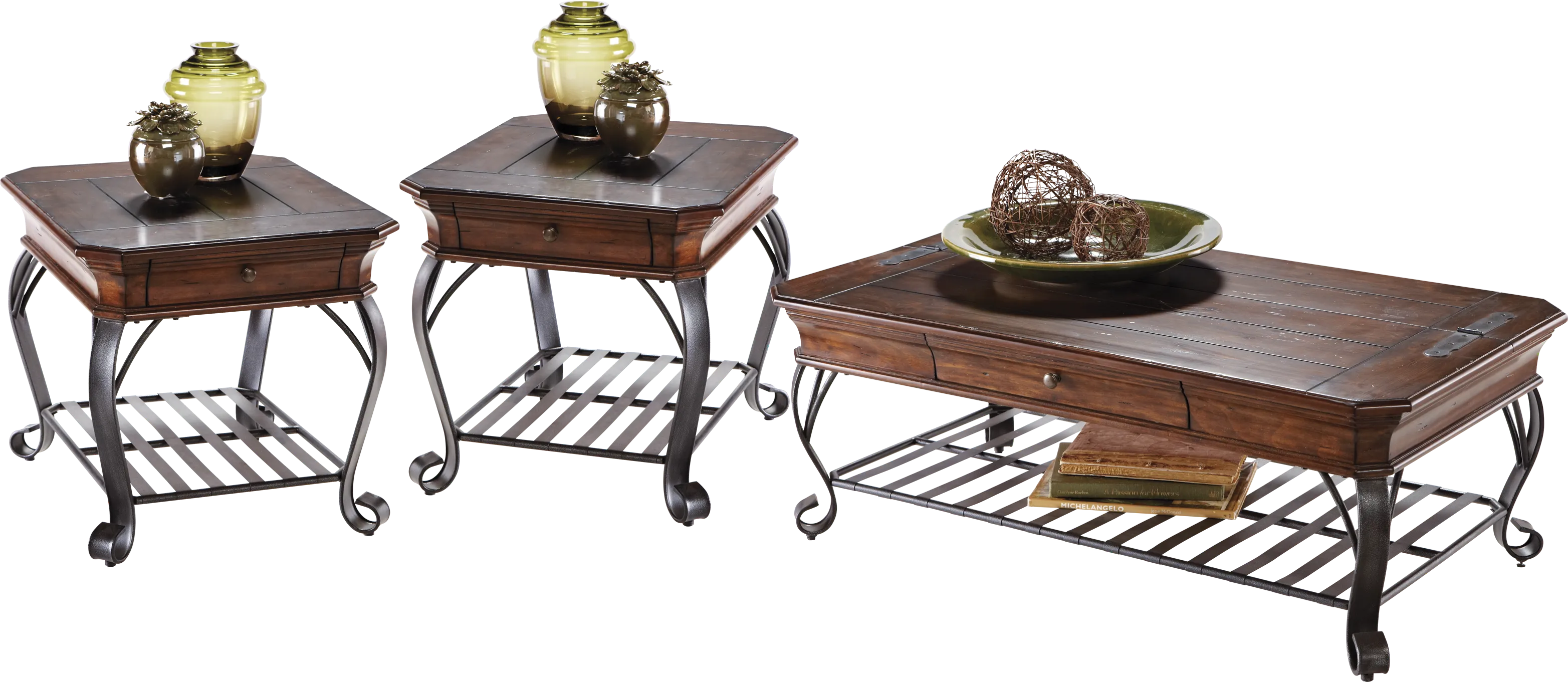 Alden Point Brown 7 Pc Living Room with Reclining Sofa - Thumbnail - Image 3