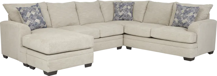 2 pc left arm chaise sectional