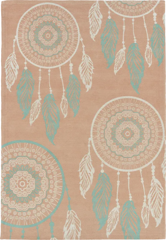 Kids Dream Catcher Orange 7' x 9' Rug