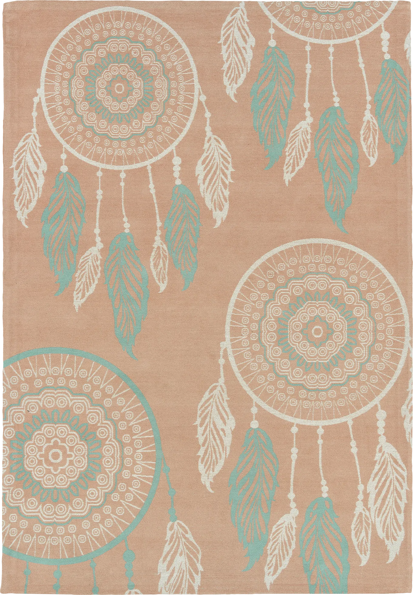 Kids Dream Catcher Orange 7' x 9' Rug - Image 1