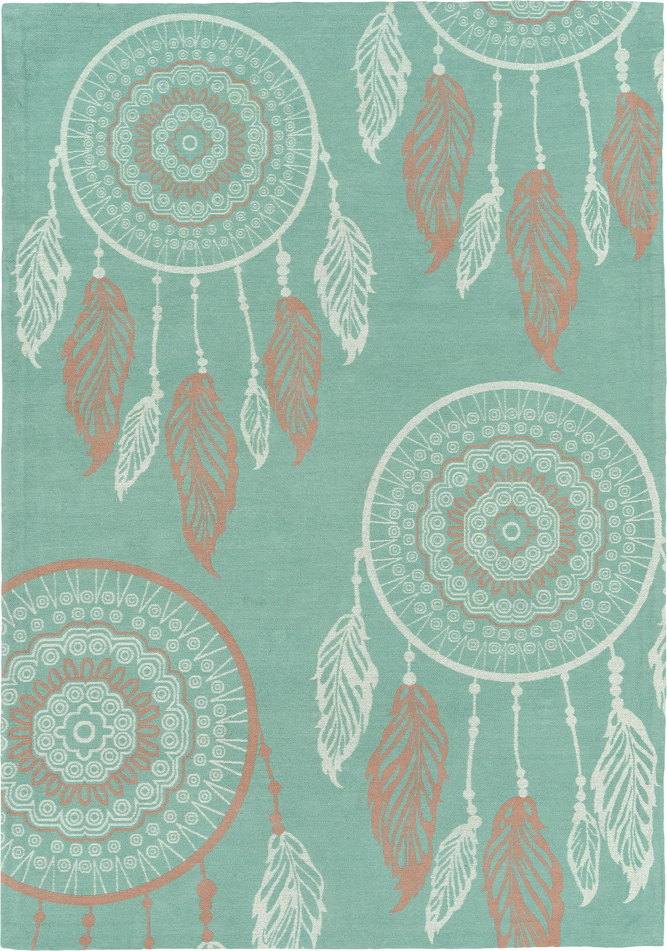 Kids Dream Catcher Blue 5' x 7' Rug - Image 1
